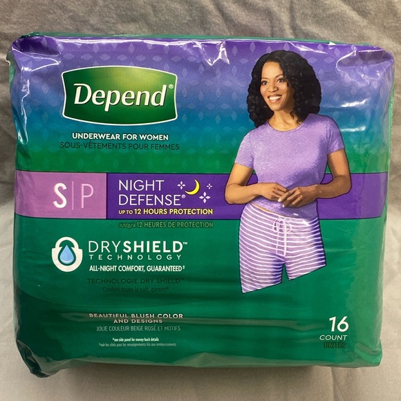 Depend Underwear for Women Night Defense, size small, 16 count - Picture 1 of 2